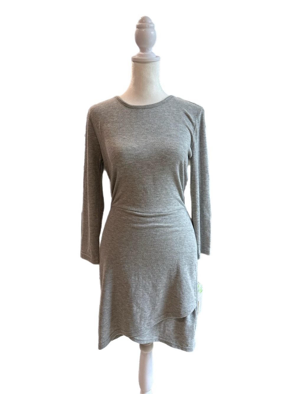 BB Dakota Heather Gray Long-Sleeve Mini Dress